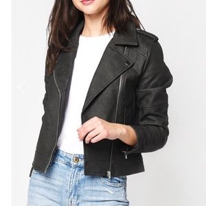 Cupcakes and Cashmere Faux Leather Moto Jacket